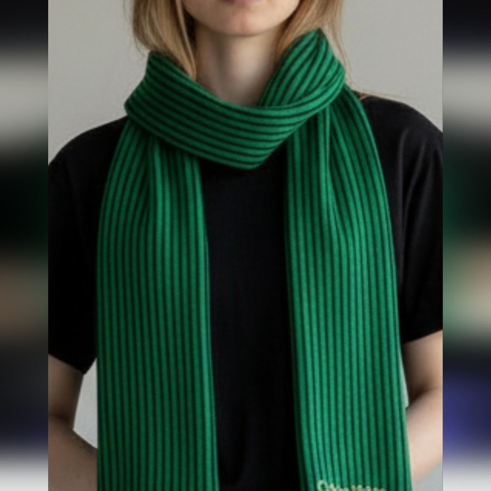 Calvin Klein Striped Jersey Supersoft Cowl Scarf Like New